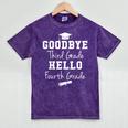 Goodbye 3rd Grade Hello 4th Grade Graduation Mineral Wash Tshirts Mineral Purple