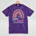 Goodbye 5TH Grade Graduation 2024 Hello 6TH Grade Rainbow Mineral Wash Tshirts Mineral Purple