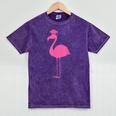 Graduate Cute Pink Flamingo Graduation Mineral Wash Tshirts Mineral Purple