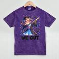 We Out Graduate Dabbing Anime Girl Grad Graduation Mineral Wash Tshirts Mineral Purple