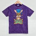 Graduate Kangaroo Class Of 2025 Kids Graduation Mineral Wash Tshirts Mineral Purple