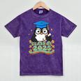Graduate Penguin Class Of 2025 Kids Graduation Mineral Wash Tshirts Mineral Purple