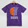 Graduate Senior Class 2020 Graduation Basketball Player Mineral Wash Tshirts Mineral Purple