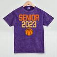 Graduate Senior Class 2023 Basketball Player Graduation Grad Mineral Wash Tshirts Mineral Purple