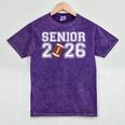 Graduate Senior Class Of 2026 Graduation American Football Mineral Wash Tshirts Mineral Purple