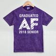 Graduated AF 2018 Senior Graduation Shirt Mineral Wash Tshirts Mineral Purple