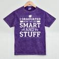 I Graduated College High School Graduation Senior Mineral Wash Tshirts Mineral Purple