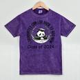 I Graduated Can I Go Back To Bed Now 2024 Graduation Panda Mineral Wash Tshirts Mineral Purple