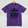 I Graduated Can I Go Back To Bed Class Of 2022 Graduation Mineral Wash Tshirts Mineral Purple