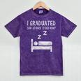 I Graduated Can I Go Back To Bed Now Funny Lazy Graduation Mineral Wash Tshirts Mineral Purple