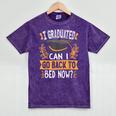 I Graduated Can I Go Back To Bed Now Graduation Grad Student Mineral Wash Tshirts Mineral Purple