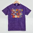 I Graduated Can I Go Back To Bed Now Graduation Groovy Mineral Wash Tshirts Mineral Purple