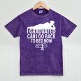 I Graduated Can I Go Back To Bed Now Graduation Men Mineral Wash Tshirts Mineral Purple