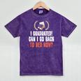 I Graduated Can I Go Back To Bed Graduation Mineral Wash Tshirts Mineral Purple