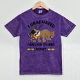 I Graduated Can I Go Back To Bed Sloth Graduation Cap Mineral Wash Tshirts Mineral Purple