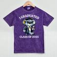 I Graduated Graduate Class Of 2025 Koala Graduation Mineral Wash Tshirts Mineral Purple