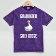 Graduated Silly Goose Student Graduation 2026 Grad Mineral Wash Tshirts Mineral Purple