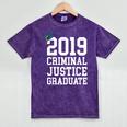 Graduation 2019 Criminal Justice Tshirt Mineral Wash Tshirts Mineral Purple