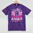 Graduation 2025 Proud Mom Of 2025 Graduate Floral Women Mineral Wash Tshirts Mineral Purple