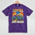 Graduation 2nd Grade Monster Truck Boys I Crushed Grad Mineral Wash Tshirts Mineral Purple