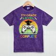 Graduation 5th Grade Level Complete Gamer Class 2021 Gaming Mineral Wash Tshirts Mineral Purple