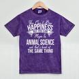 Graduation Animal Science Major Mineral Wash Tshirts Mineral Purple