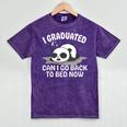 Graduation Animal Zoo Panda Bear I Graduated Panda Student Mineral Wash Tshirts Mineral Purple