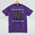 Graduation Apparel How To Eat Elephant One Bite At A Time Mineral Wash Tshirts Mineral Purple