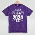 Graduation BS Class Of 2024 Grad Congratulations Graduate Mineral Wash Tshirts Mineral Purple