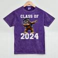 Graduation Class Of 2024 Bigfoot Graduated Seniors 2024 Mineral Wash Tshirts Mineral Purple