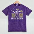 Graduation Class Of 2026 Senior Mom 2026 Mineral Wash Tshirts Mineral Purple