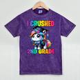 Graduation I Crushed 2nd Grade Unicorn Girls Grad Magical Mineral Wash Tshirts Mineral Purple