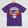 Graduation Day 2025 Graduate Class School Degree College Dog Mineral Wash Tshirts Mineral Purple