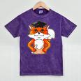 Graduation Fox School Bachelor Master Doctor Study Mineral Wash Tshirts Mineral Purple