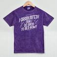 Graduation Can I Go Back To Bed Shirt Mineral Wash Tshirts Mineral Purple