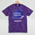 Graduation Graduated Electrical Engineering Degree Student Mineral Wash Tshirts Mineral Purple