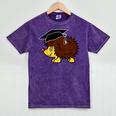 Graduation Hedgehog 2017 Graduate Graduation T-Shirt Mineral Wash Tshirts Mineral Purple