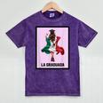 Graduation Latina Educated La Graduada Mexican Bingo Card Mineral Wash Tshirts Mineral Purple