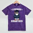 Graduation Penguin Licensed Smartass Graduate Mineral Wash Tshirts Mineral Purple