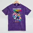 Graduation Preschool Unicorn Roller Skate Girls Pre-K Grad Mineral Wash Tshirts Mineral Purple
