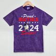 Graduation Proud Brother Of A 2024 Senior Baseball Player Mineral Wash Tshirts Mineral Purple