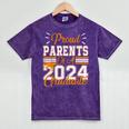 Graduation Proud Parents Of a 2024 Graduate For Mom And Dad Mineral Wash Tshirts Mineral Purple