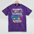 Graduation Shirt For 5th Grader Goodbye Hello Middle School Mineral Wash Tshirts Mineral Purple