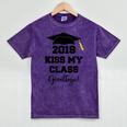 Graduation T Shirt Kiss My Class 2018 Goodbye Mineral Wash Tshirts Mineral Purple