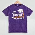 Graduation T Shirt Tassel Was Worth The Hassle Tee Mineral Wash Tshirts Mineral Purple