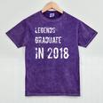 Graduation T Shirts Legends Graduate In 2018 Tee Mineral Wash Tshirts Mineral Purple