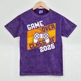 Graduation Video Gamer Game Over Class Of 2026 Senior Mineral Wash Tshirts Mineral Purple