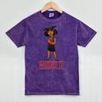 Graduation Woman Tshirt Black Melanin Masters Degree Mineral Wash Tshirts Mineral Purple