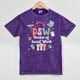 Groovy DSW Doctor Of Social Work Graduation DSW Graduate Mineral Wash Tshirts Mineral Purple