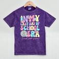Groovy In My Last Day Of School Era Second Grade Graduation Mineral Wash Tshirts Mineral Purple